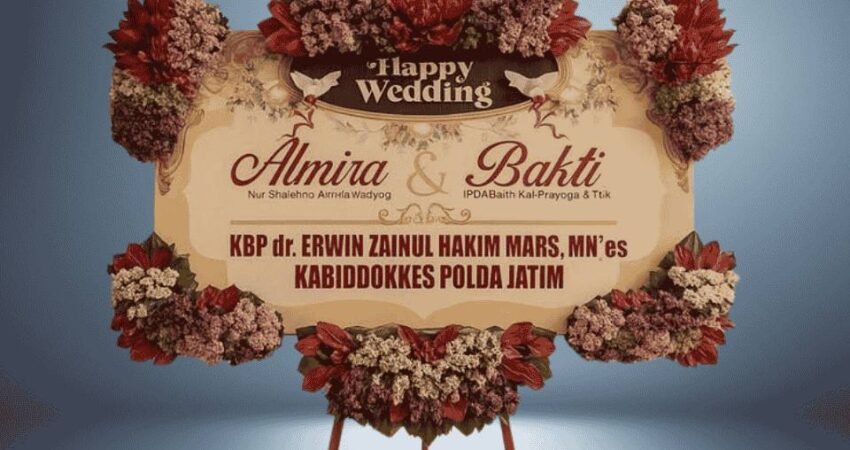 Ucapan Karangan Bunga Pernikahan Lucu