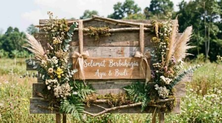 Cara Membuat Papan Bunga Rustic