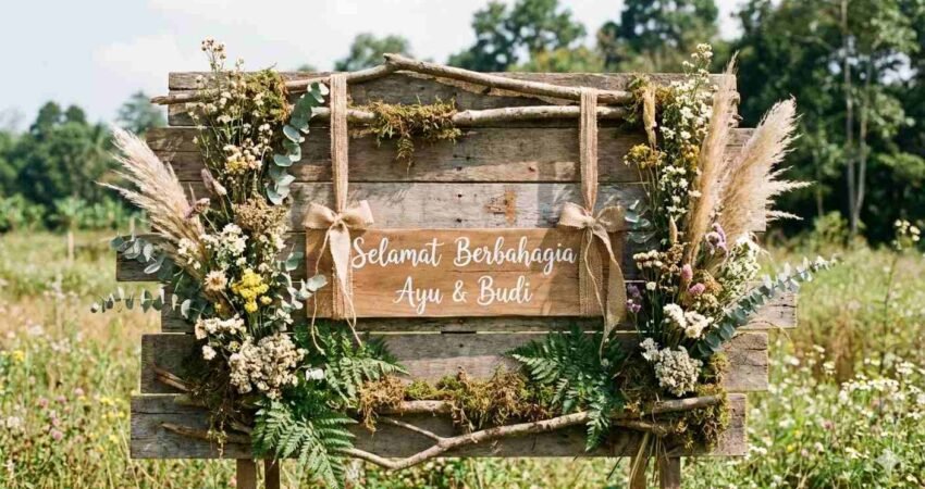 Cara Membuat Papan Bunga Rustic